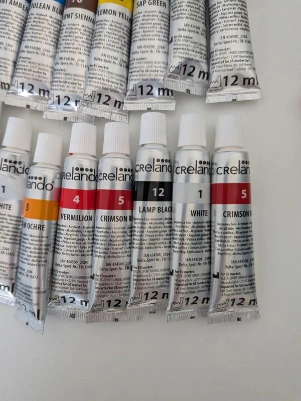 Lote de 18 tubos de pintura acrílica Crelando – photo 4